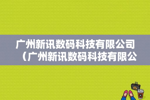 广州新讯数码科技有限公司（广州新讯数码科技有限公司怎么样）