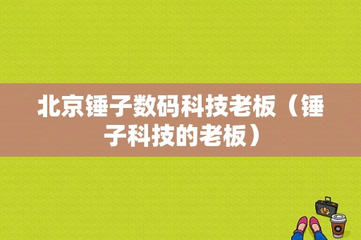 北京锤子数码科技老板（锤子科技的老板）