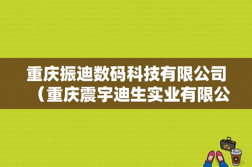 重庆振迪数码科技有限公司（重庆震宇迪生实业有限公司）-图1